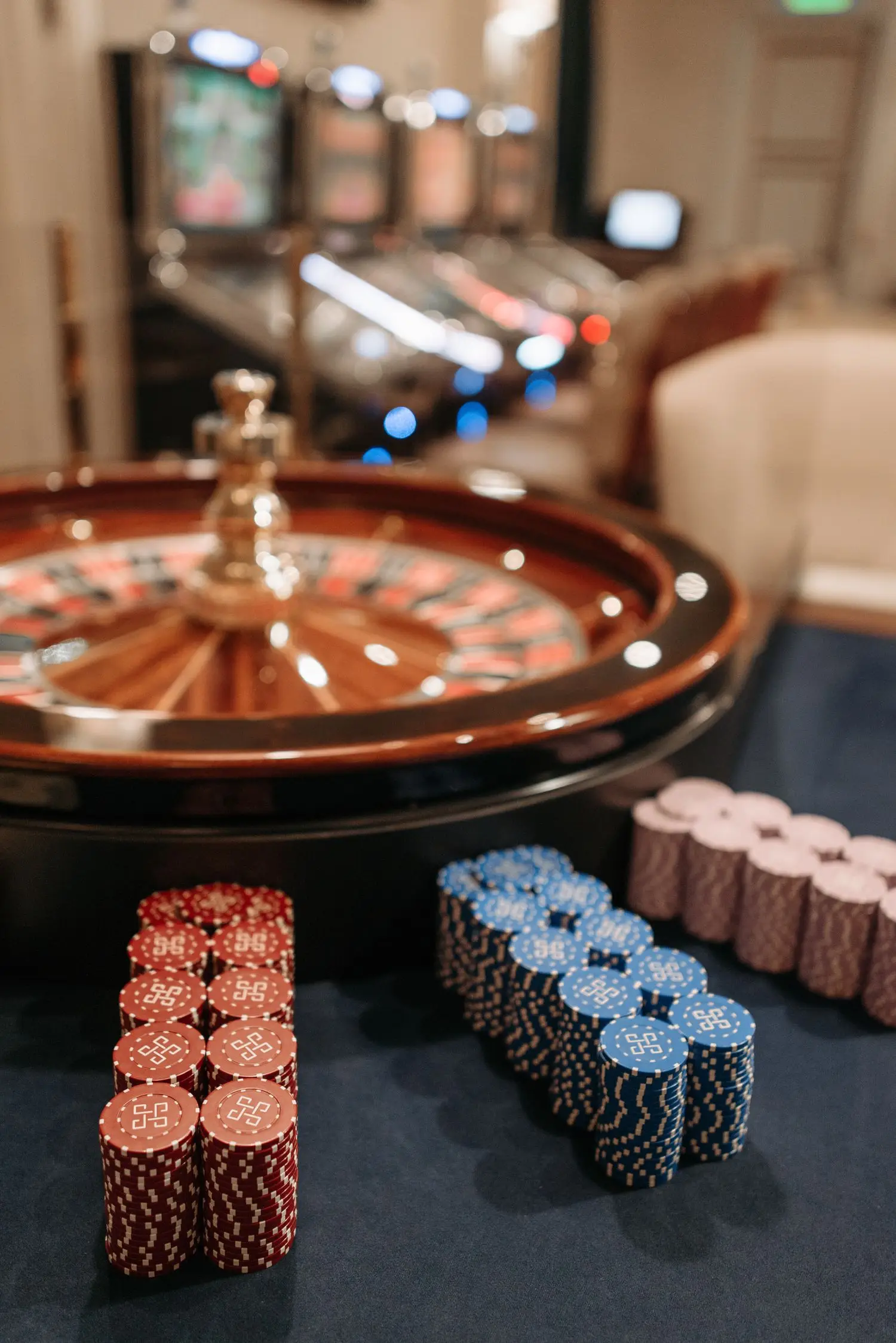 Casinoområde med bordspill